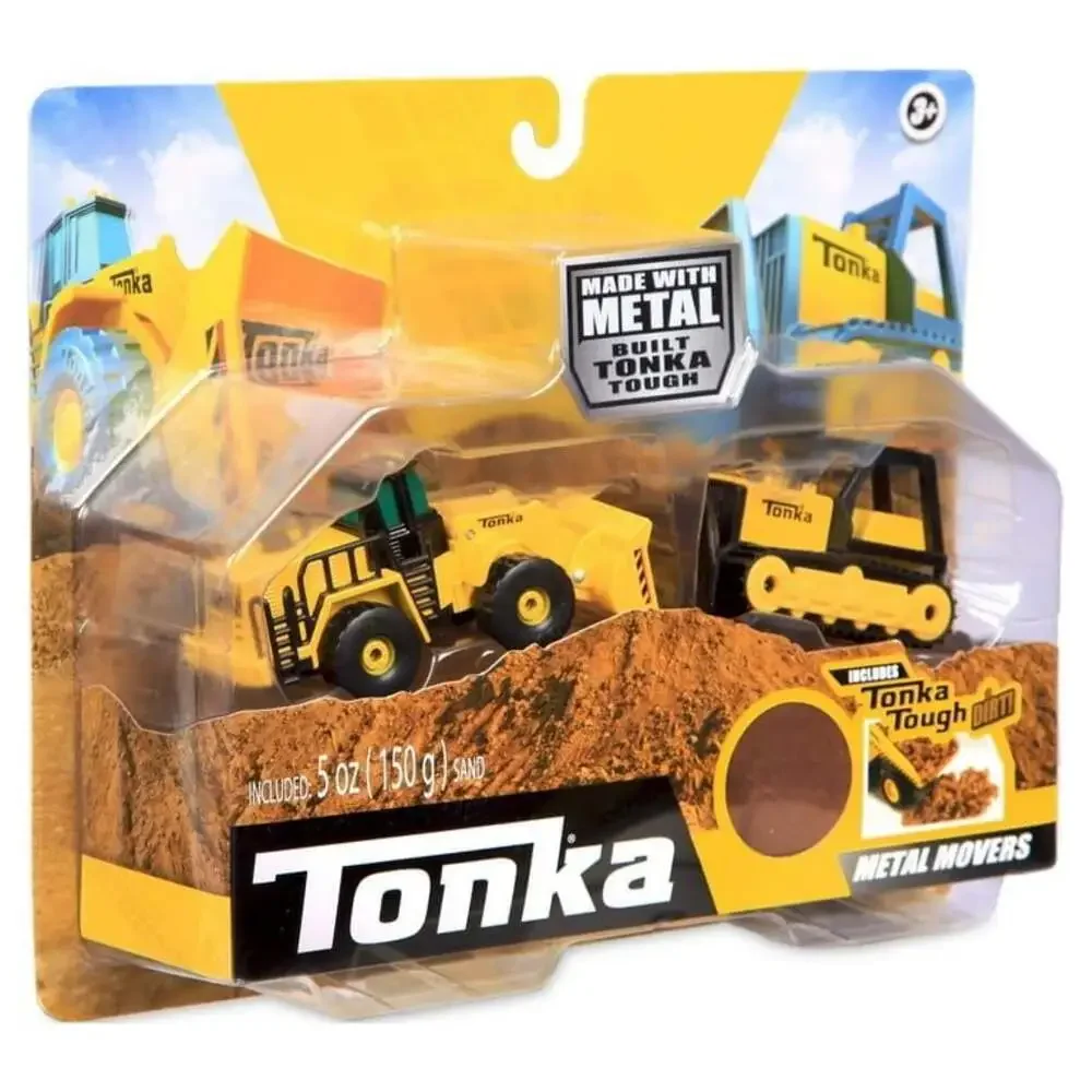 Tonka Metal Movers Combo Pack Mighty Dump Truck and Bulldozer Toy